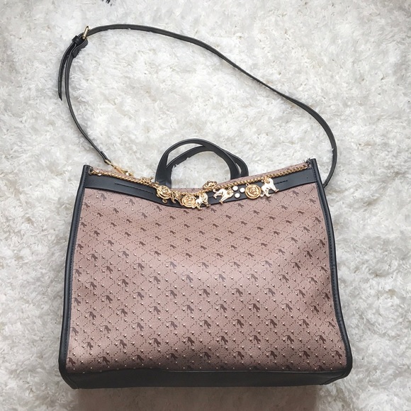 NWOT Topshop Lion Safari Tote w/ Charm Chain - Picture 3 of 8